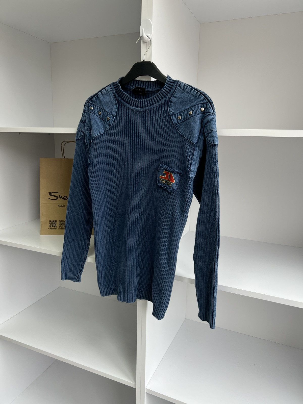Diesel × Vintage Vintage Diesel Archival Y2K Japanese Style Sweater Size US L / EU 52-54 / 3 - 7 Thumbnail