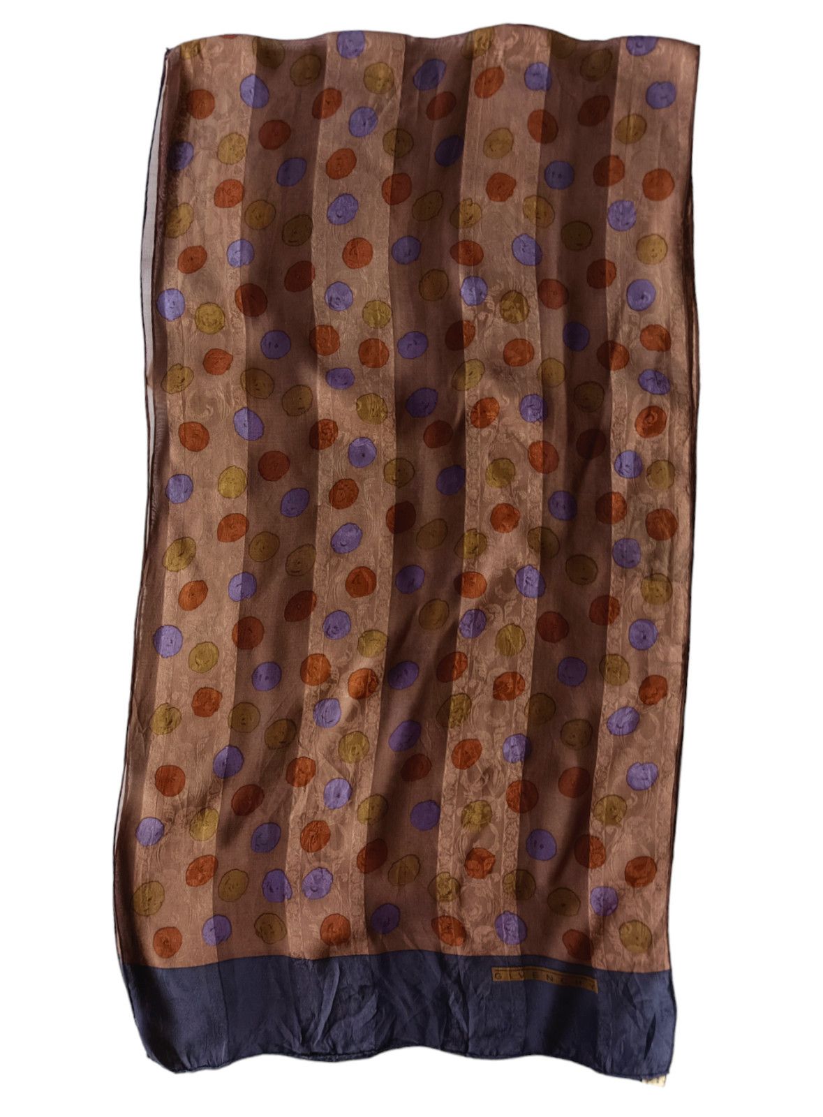 Givenchy GIVENCHY PARIS Monogram Geometric Polka Dots Long Silk Scarf Size ONE SIZE - 7 Thumbnail