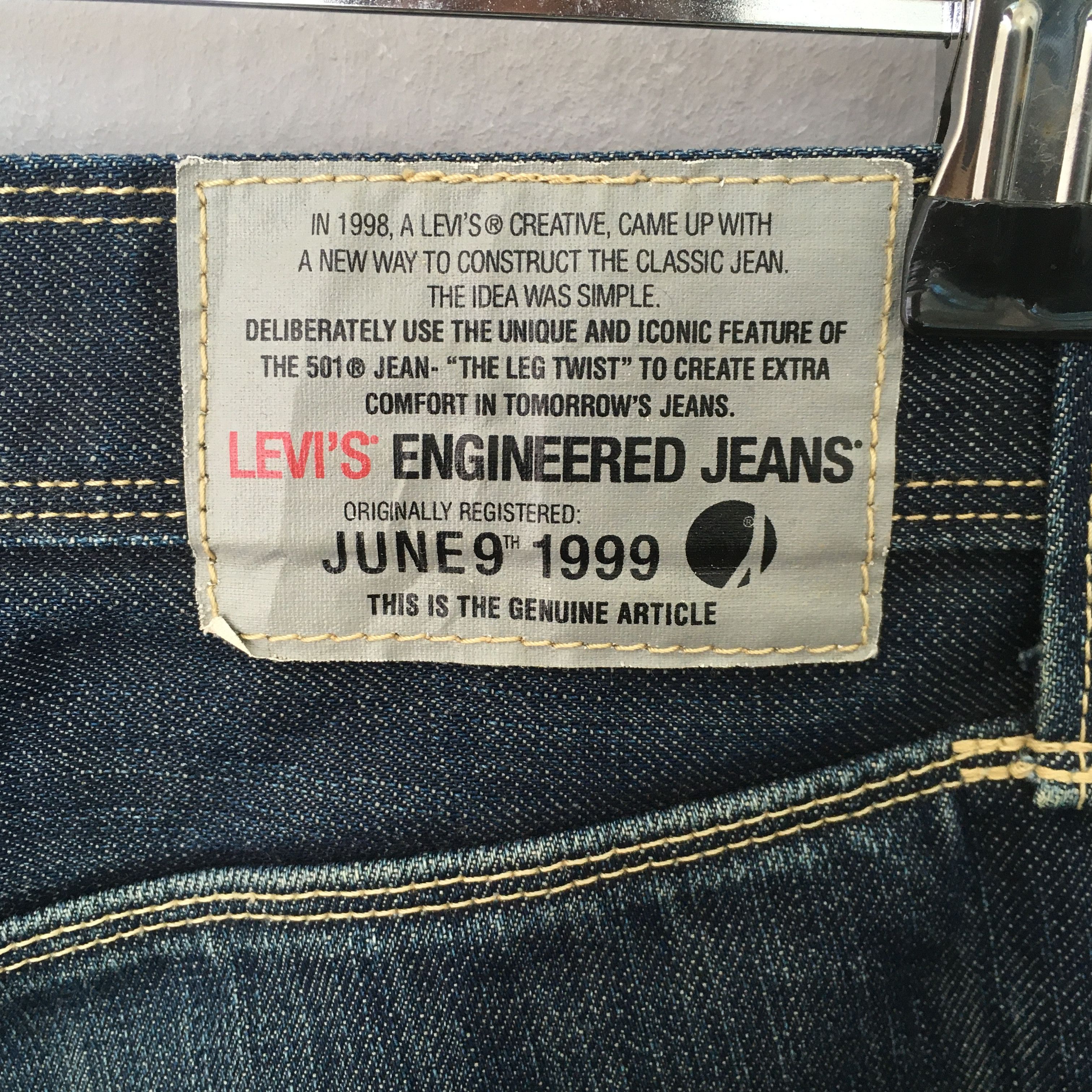 Levi's Size 30x32 Vintage 1999 Levis Engineered Tight Jeans S1742 Size US 30 / EU 46 - 11 Thumbnail