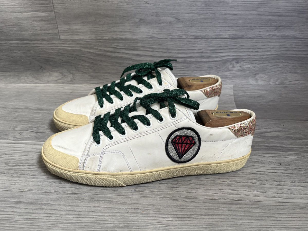 Saint Laurent Paris Saint Laurent court clasic Sl/06 white low glitter sneakers Size US 9 / EU 42 - 2 Thumbnail