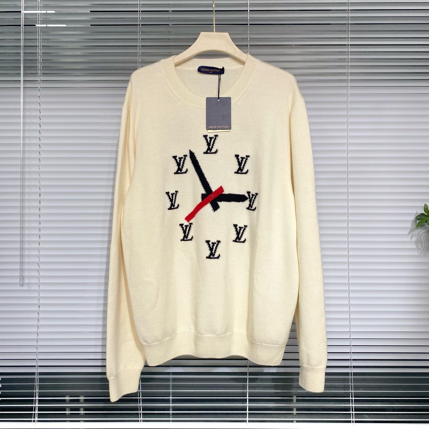 Louis Vuitton LV Wool Sweater Clock Jacquard Logo Size US XXL / EU 58 / 5 - 1 Thumbnail