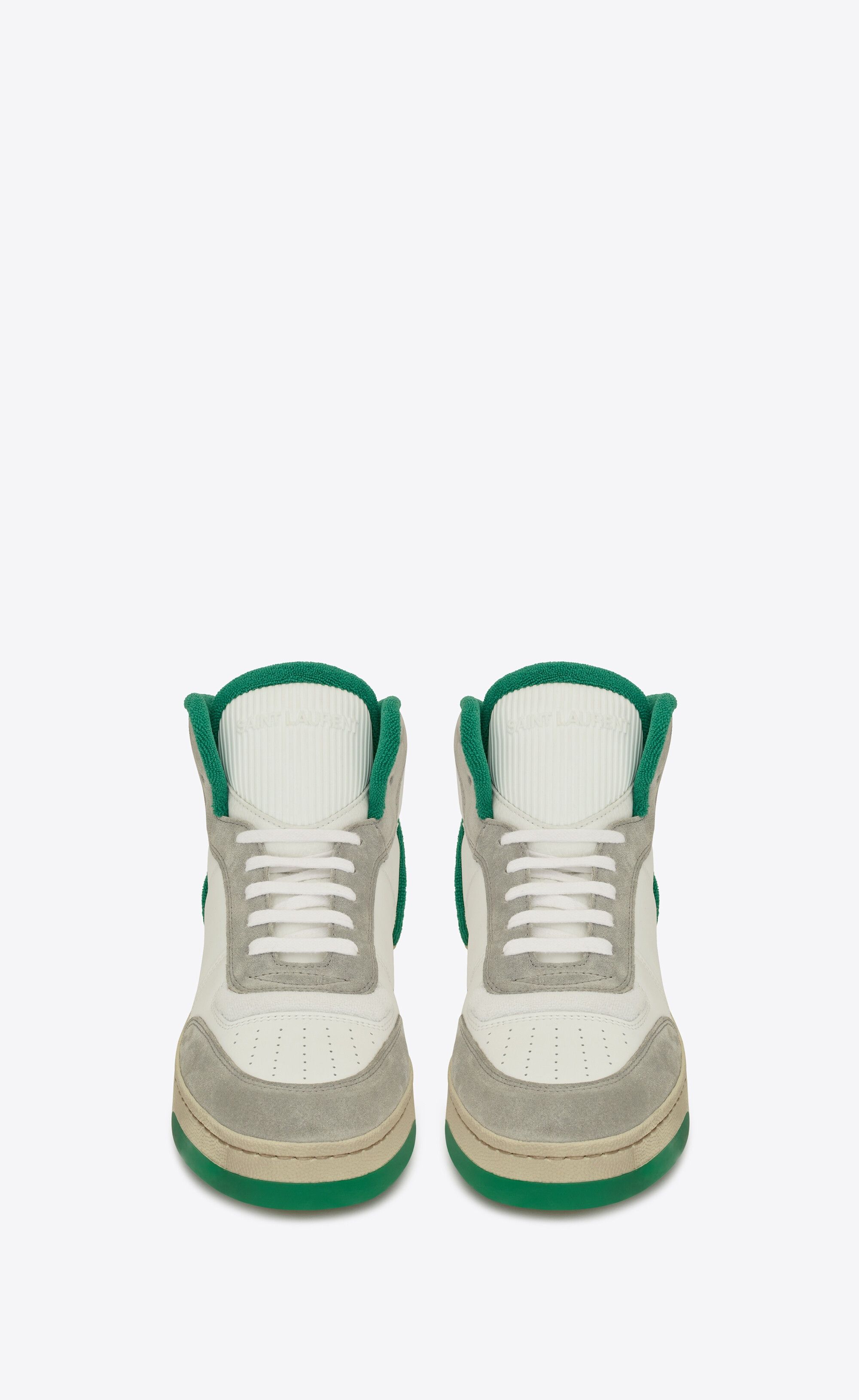 Saint Laurent Paris o1tr1nto0326 SL/80 Leather Sneakers in Multicolor Size US 11 / EU 44 - 2 Thumbnail