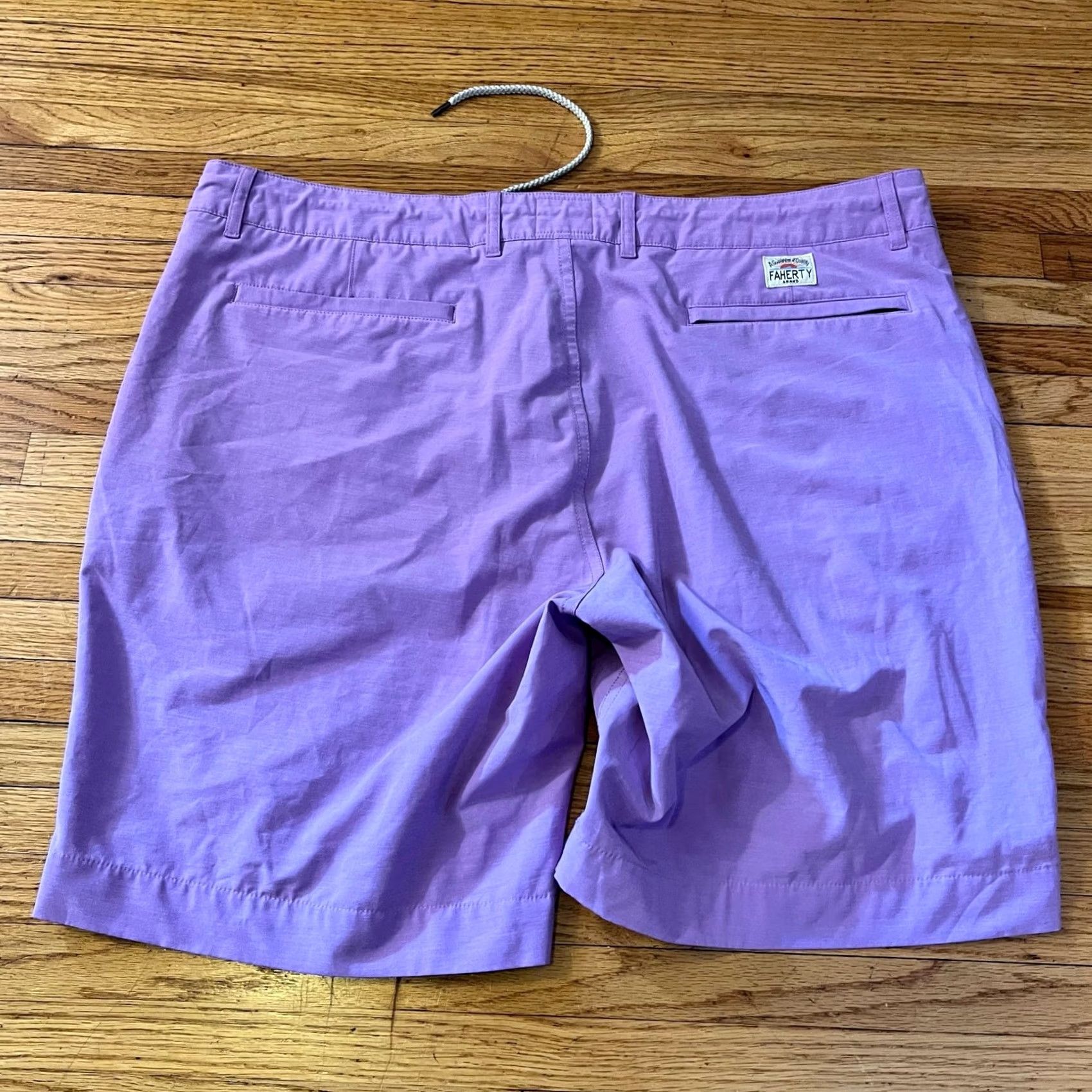 Faherty Faherty Shorts Mens 38 All day Performance Drawstring Golf Pinkish Purple Mens Regular Chino Pink Faherty Size US 38 / EU 54 - 2 Thumbnail