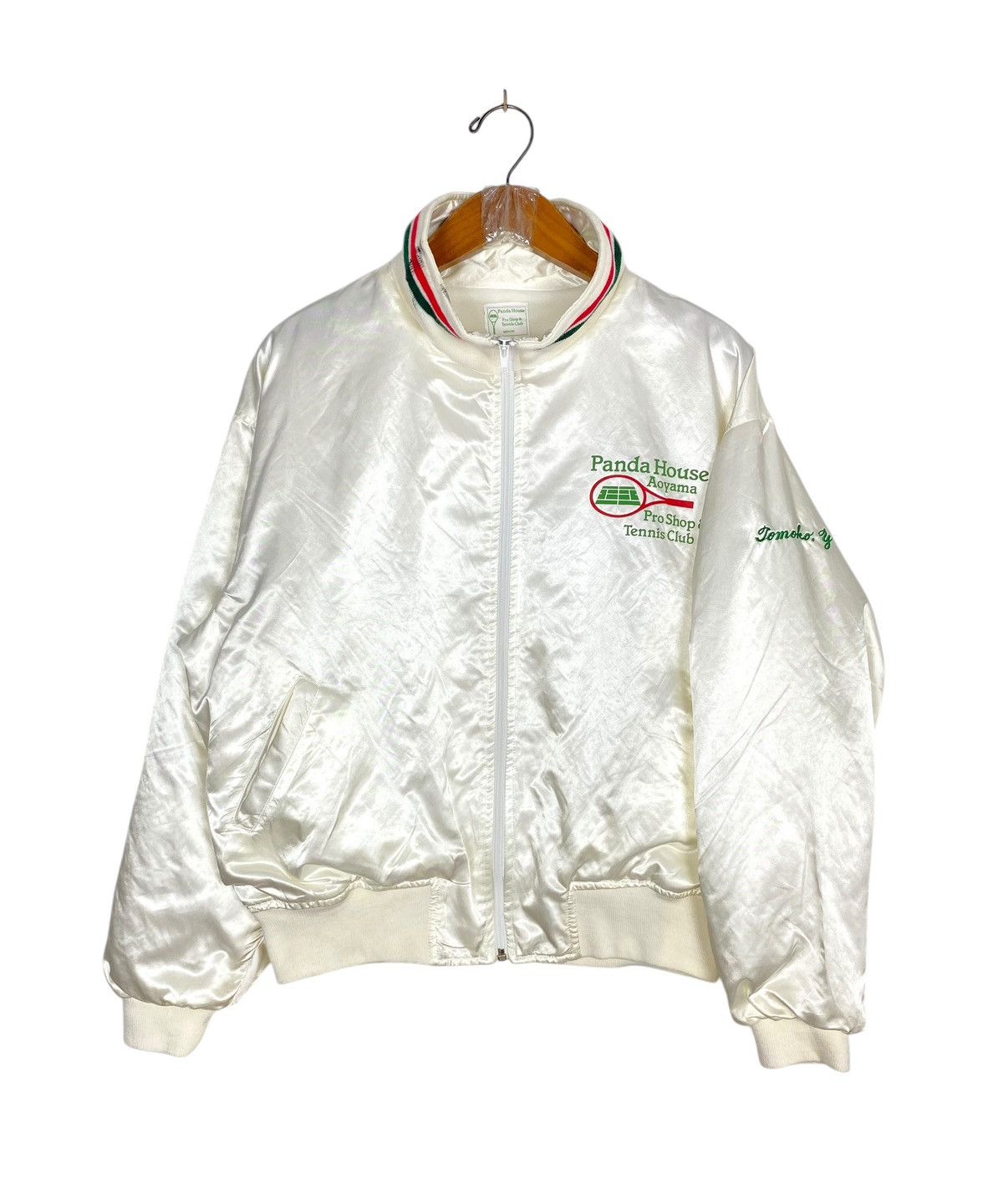 Japanese Brand Vtg Panda House Aoyama Tennis Club Satin Bomber Jacket Size US M / EU 48-50 / 2 - 3 Thumbnail