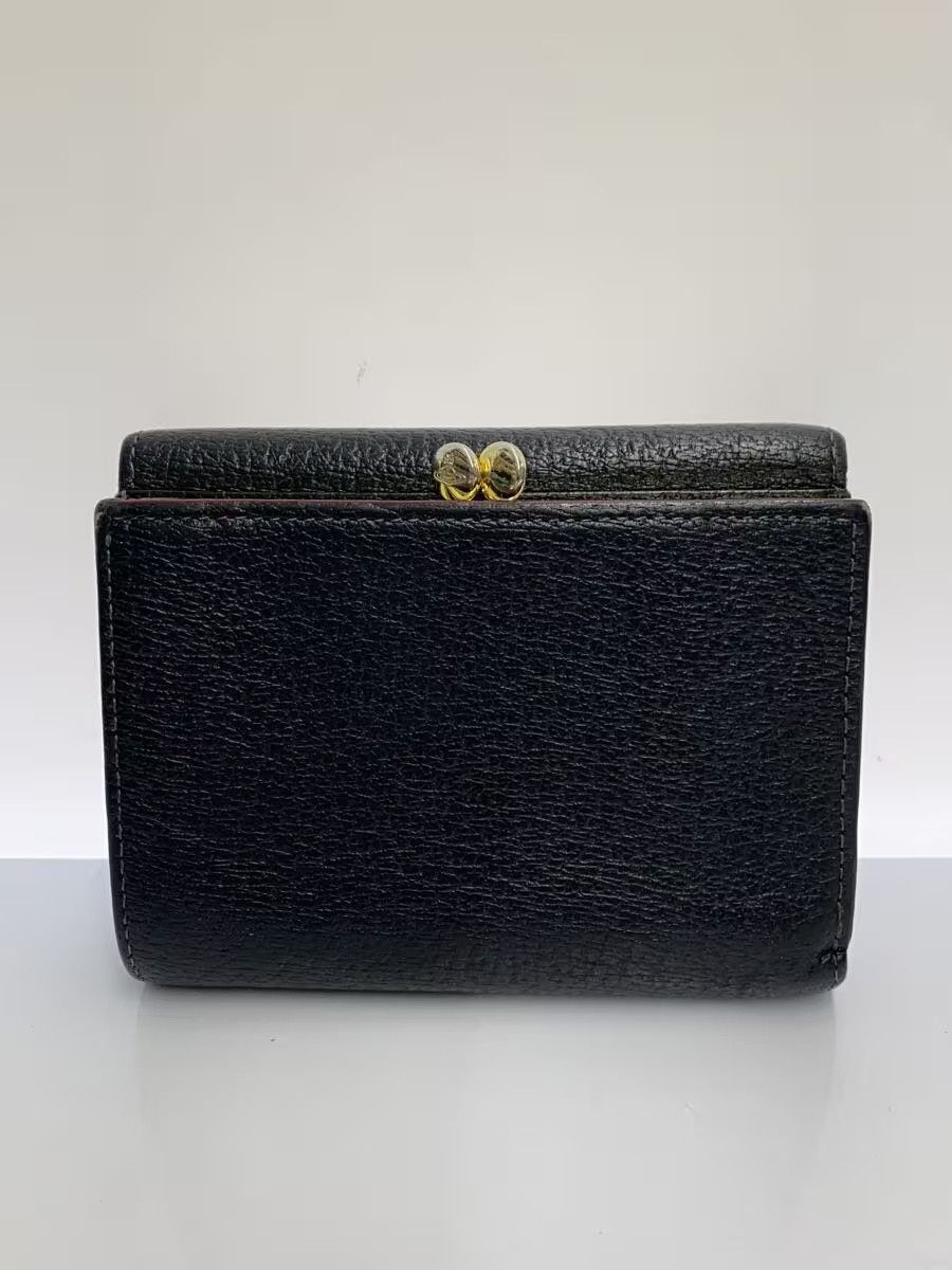 Vivienne Westwood Vivienne Westwood Plain Cowhide Tri-Fold Wallet Black Size ONE SIZE - 4 Thumbnail