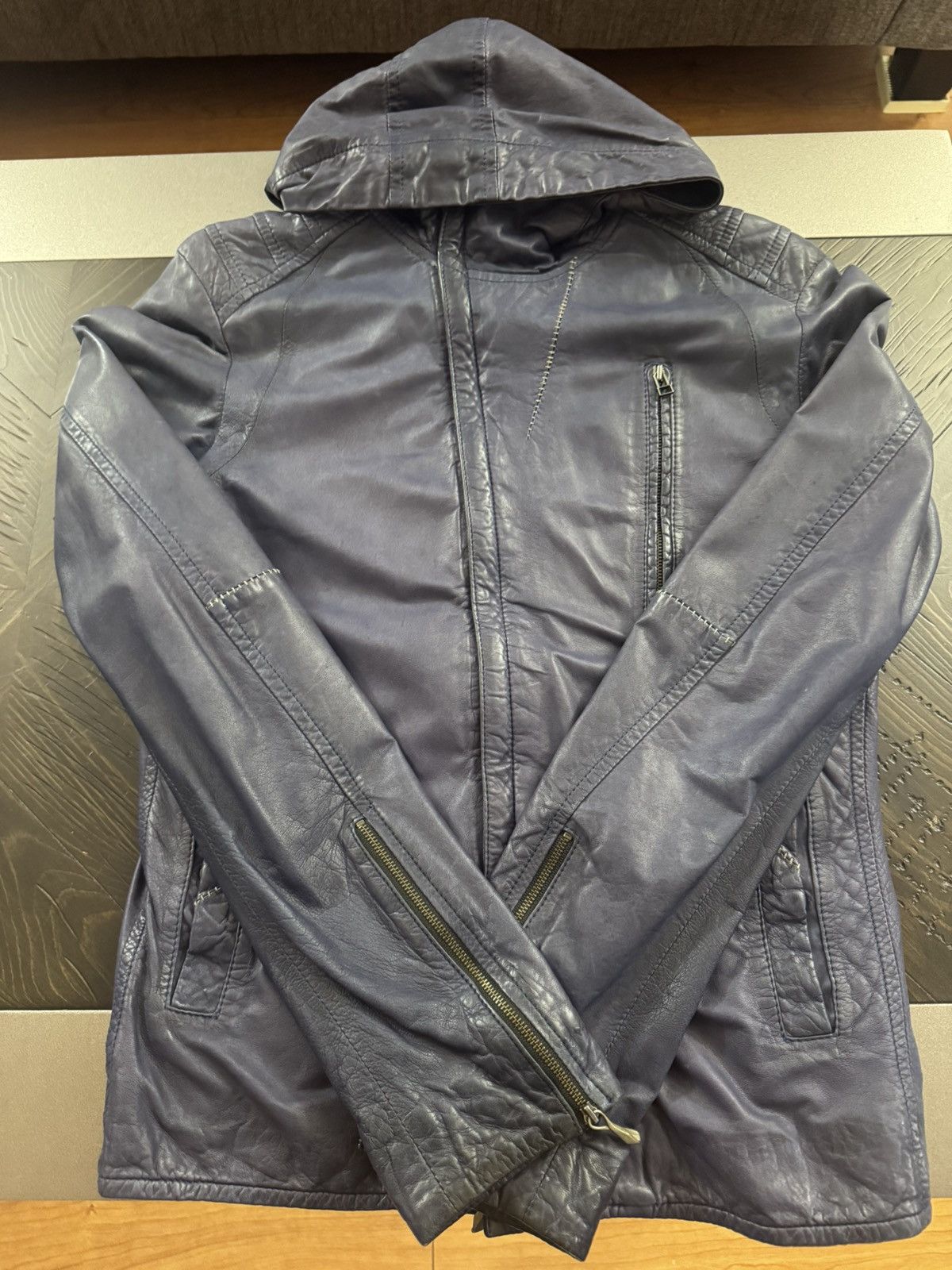 14th Addiction 14th Addiction Hooded Lambskin Jacket Size US S / EU 44-46 / 1 - 1 Thumbnail