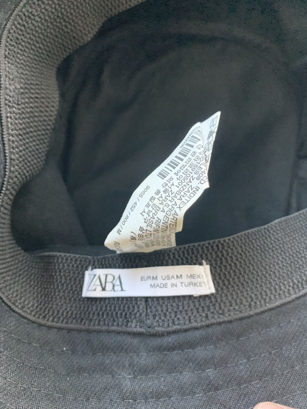 Zara Zara Bucket Hat in Black Size ONE SIZE - 3 Thumbnail