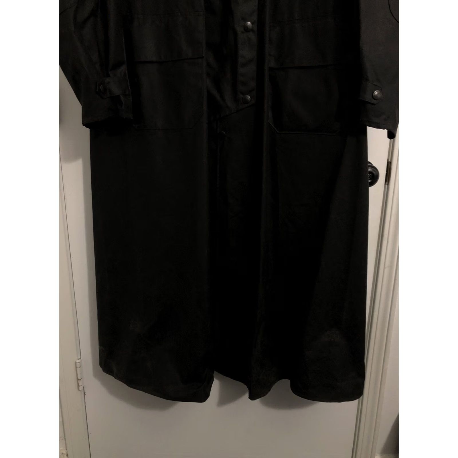 Barbour VINTAGE Barbour Backhouse Waxed Coat 2XL Long Trench Riding Wax Heavy Outerwear - Mocha Black Size US XXL / EU 58 / 5 - 5 Thumbnail