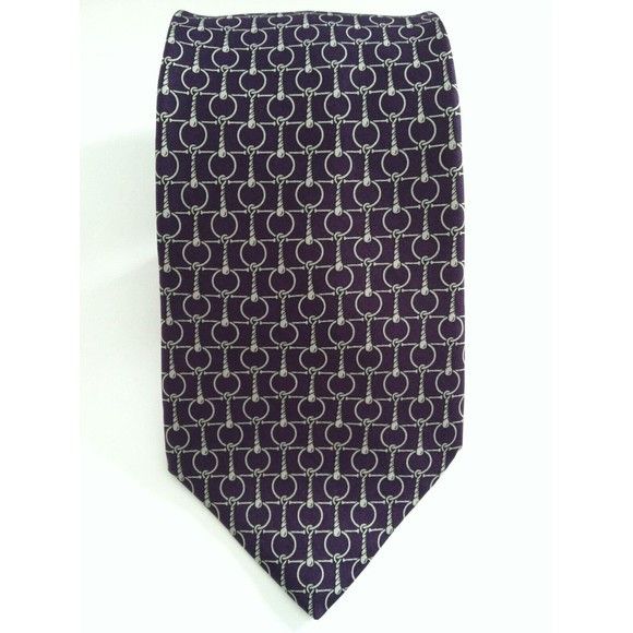 Bert Pulitzer BERT PULITZER MENS PURPLE 100%SILK TIE WIDTH: 3 3/4" Size ONE SIZE - 1 Thumbnail