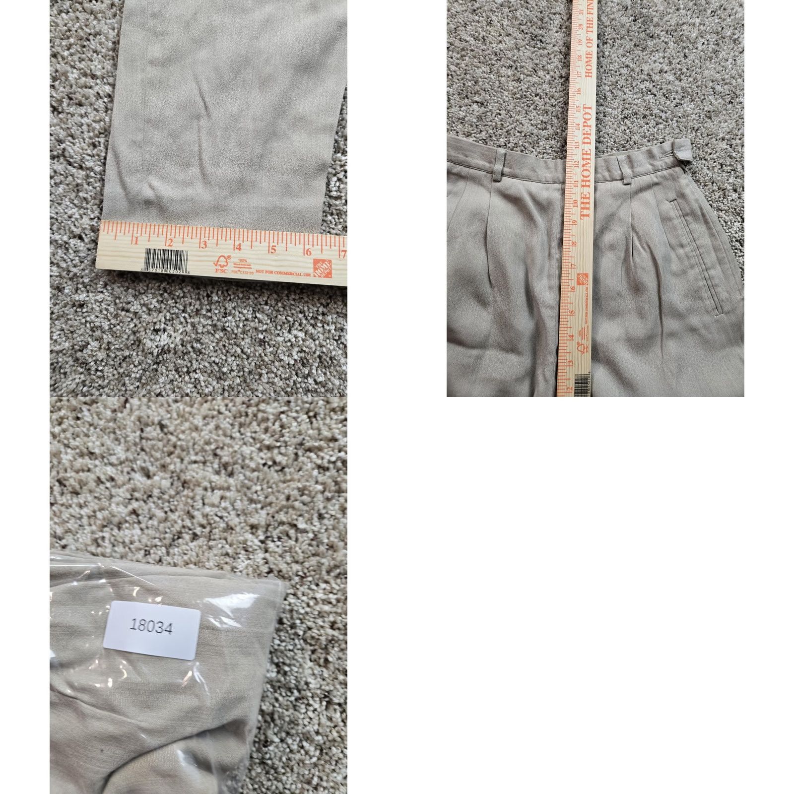 Emporio Armani VINTAGE Emporio Armani Pants Womens 42 Beige Pleated Front High Waist Tapered Size 28" / US 6 / IT 42 - 9 Thumbnail