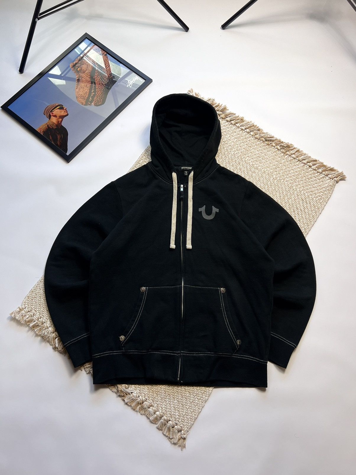 Japanese Brand Vintage True Religion Y2K zip hoodie Size US L / EU 52-54 / 3 - 1 Thumbnail