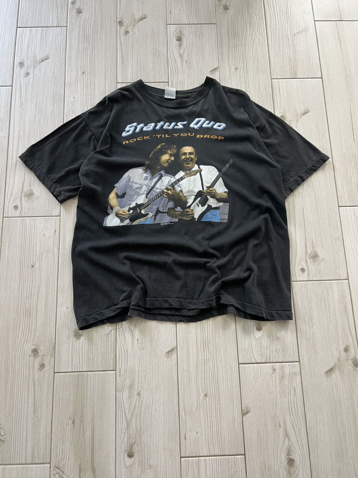 Band Tees Status Quo Vintage 1992 Rock'Til You Drop Rock Band Tour Size US XL / EU 56 / 4 - 2 Thumbnail