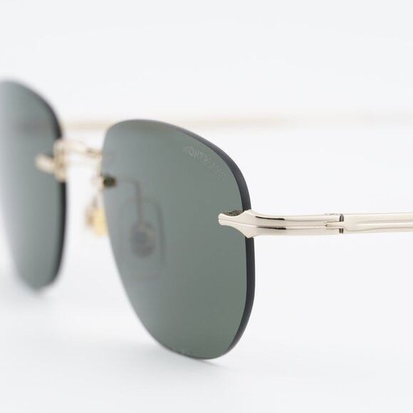 Montblanc Montblanc MB0303S 001 Sunglasses Gold Square Frame, Grey Size ONE SIZE - 8 Thumbnail