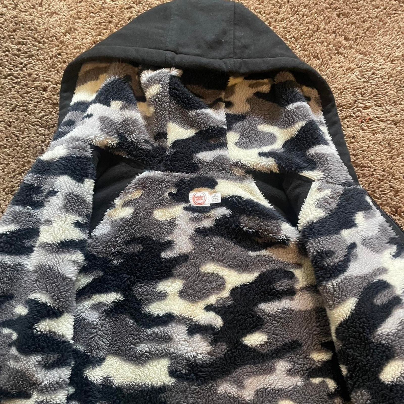 Vintage Black and grey camo hoodie Size US XL / EU 56 / 4 - 2 Thumbnail