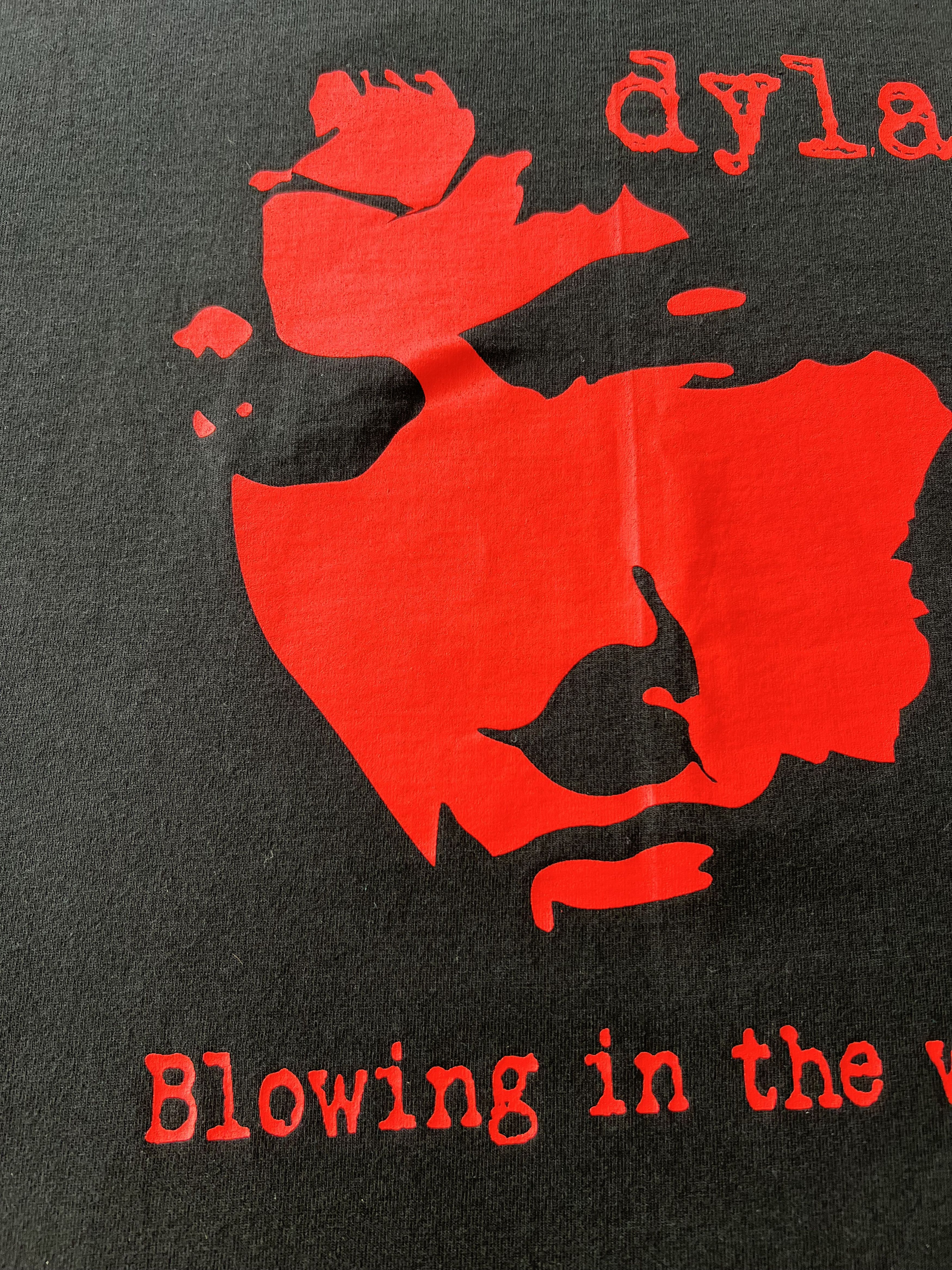 Band Tees Vintage 2000s Bob Dylan Blowing In the Wind Black T-shirt Size US M / EU 48-50 / 2 - 4 Thumbnail
