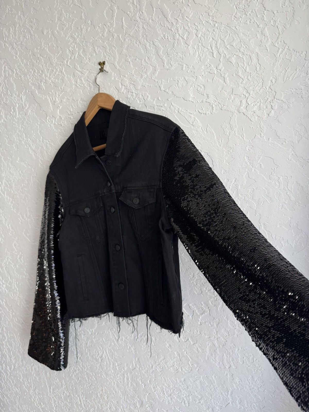 Rta RTA Haylee Sequined Sleeves Denim Jacket Women’s Size M / US 6-8 / IT 42-44 - 5 Thumbnail