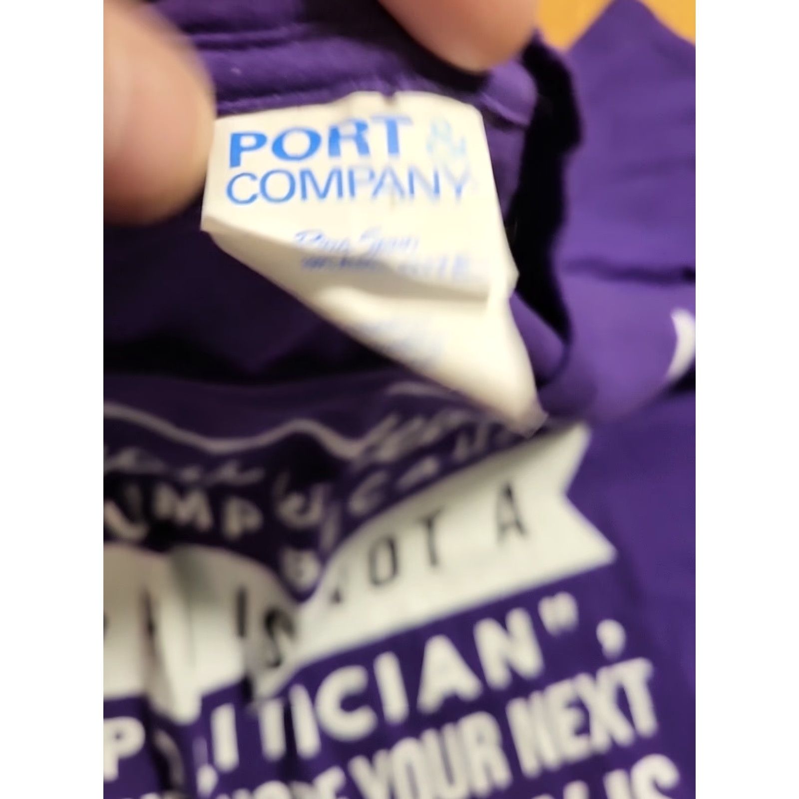 Port & Company Purple Port & Company 2XL SS T-Shirt Trump Graphic Print Crew Neck Men Shirt USA Funny Size US XXL / EU 58 / 5 - 6 Thumbnail