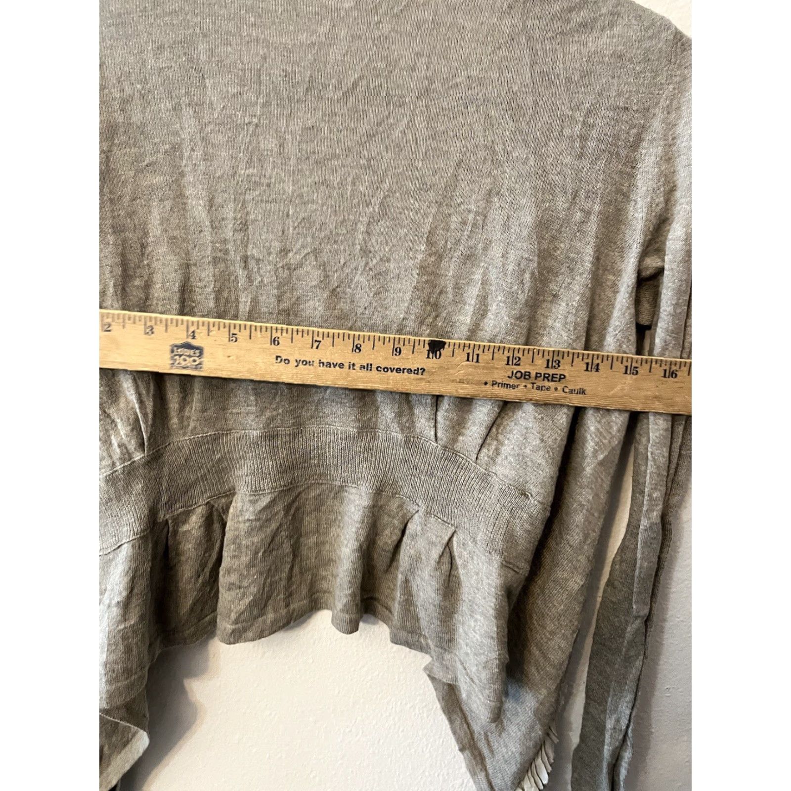 Banana Republic VINTAGE Banana Republic Cardigan Sweater Womens XS Brown Woven Ruffle Placket Size XS / US 0-2 / IT 36-38 - 6 Thumbnail