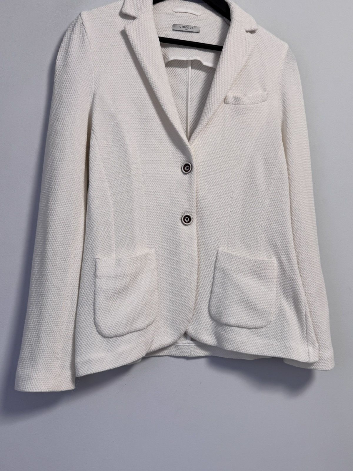 Circolo 1901 CIRCOLO 1901 RARE WHITE COTTON BLEND SOLID BLAZER JACKET Size M / US 6-8 / IT 42-44 - 3 Thumbnail