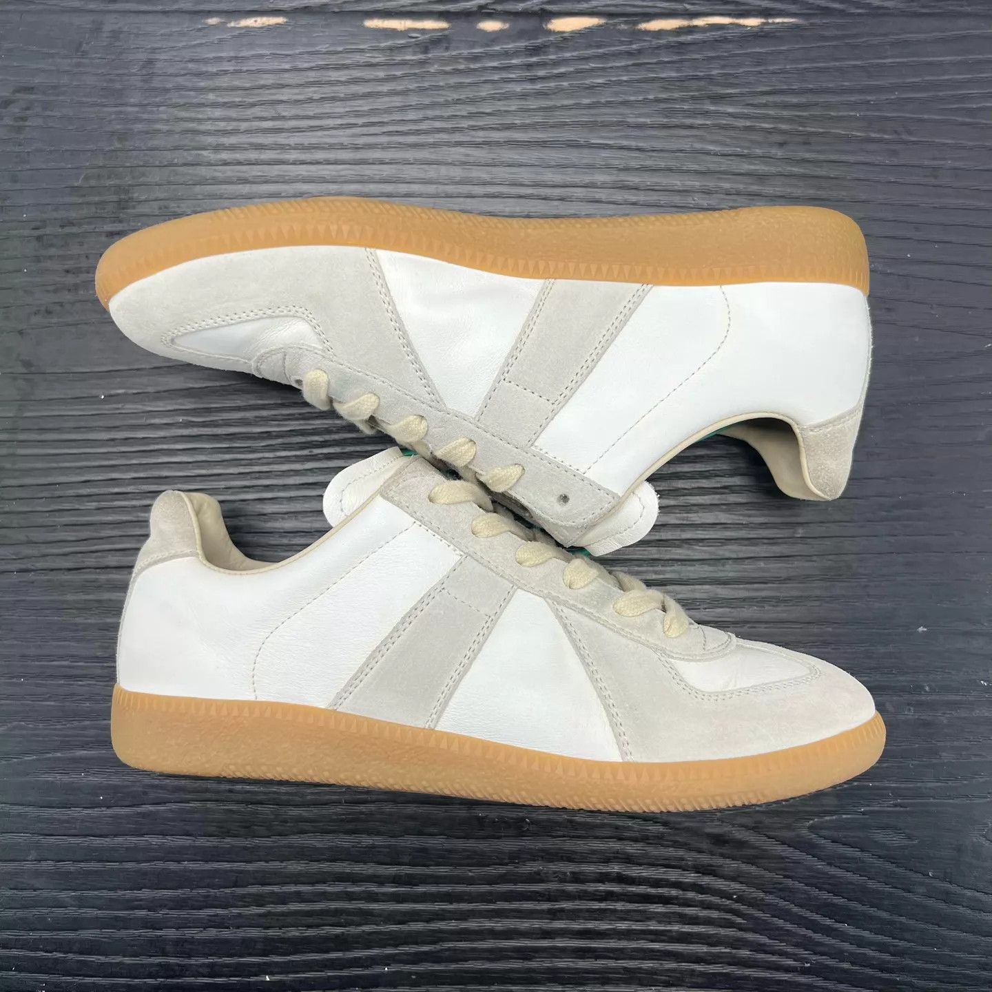 Maison Margiela Maison Margiela German Trainer White Gray 37.5 Size US 7 / IT 37 - 3 Thumbnail