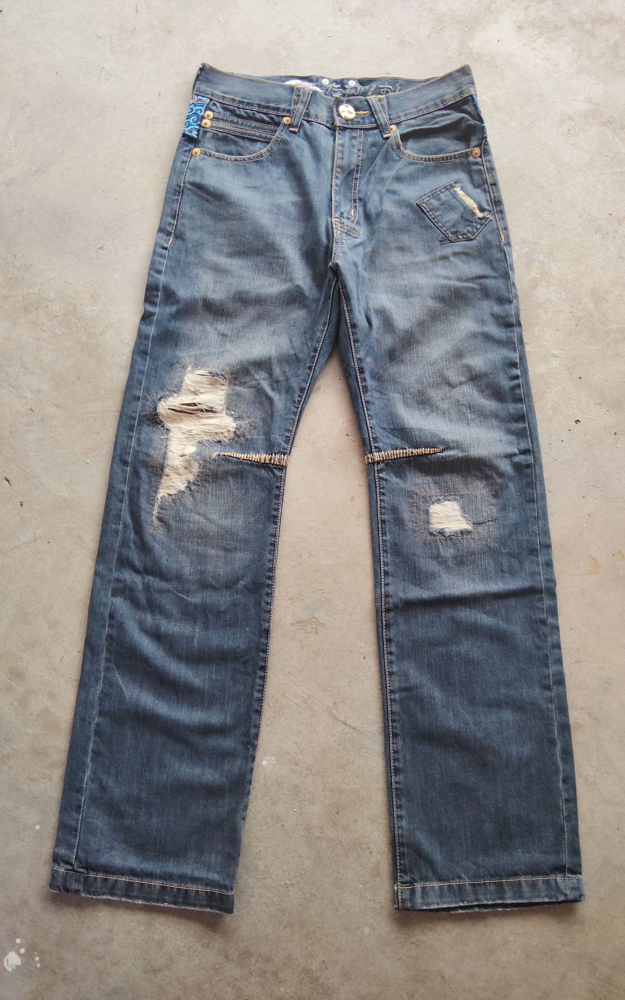 Japanese Brand Osaka Big Train Nice Design Jeans Size US 31 - 2 Thumbnail
