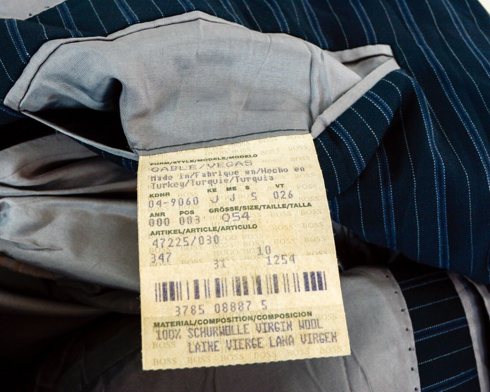 Designer × Hugo × Hugo Boss Vegas Men's UK 44 US Blazer Wool Sport Coat Suit Jacket XL Size 44R - 3 Thumbnail