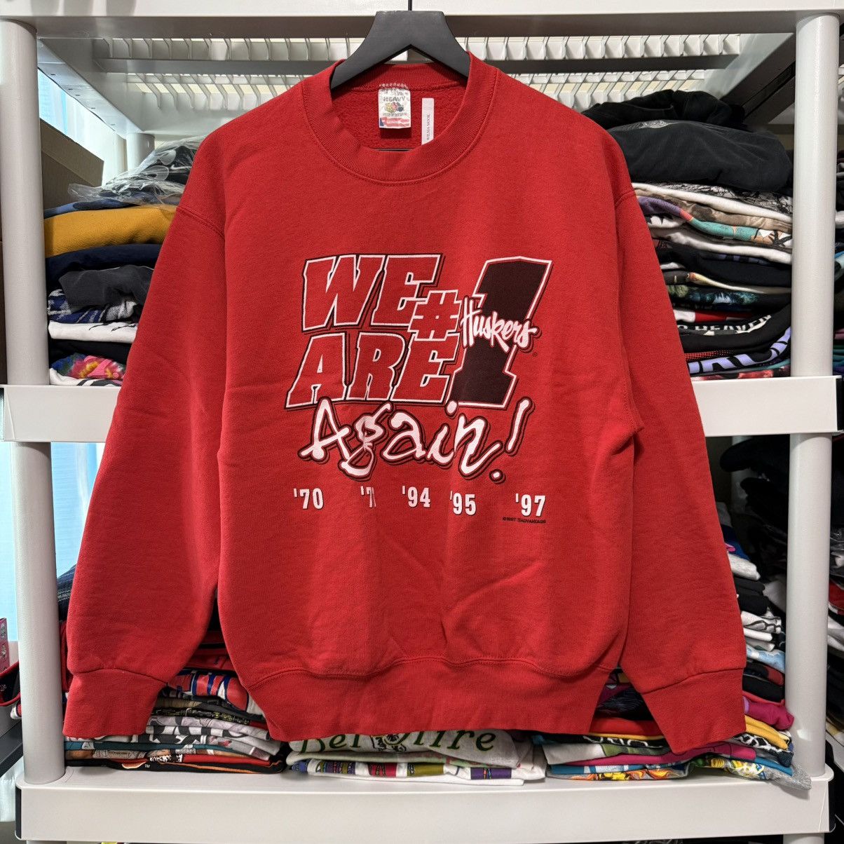 NCAA × Vintage Vintage Nebraska Cornhuskers Crewneck 97 National Champions Size US M / EU 48-50 / 2 - 1 Thumbnail