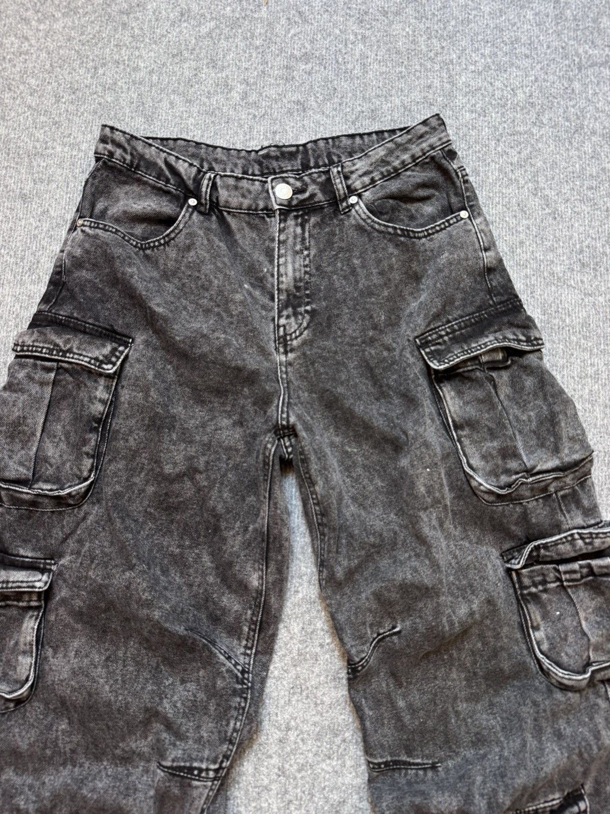 Vintage y2k jeans baggy multi-pocket denim washed Japan style Size US 30 / EU 46 - 2 Thumbnail