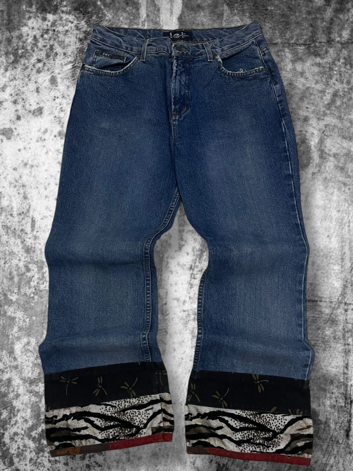 Japanese Brand Vintage Designer Life Energey Inteligence Flared Art Jean Size US 30 / EU 46 - 1 Thumbnail