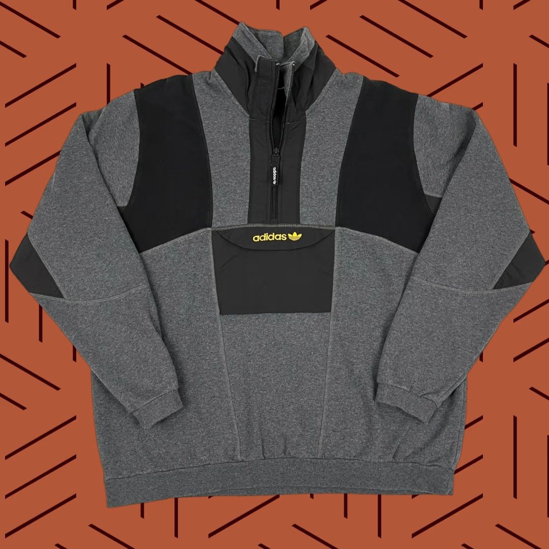 Adidas Adidas Sweatshirt Adult Men 2XL Heather Gray Advantage Field Half Zip Active Gym Size US XXL / EU 58 / 5 - 1 Thumbnail