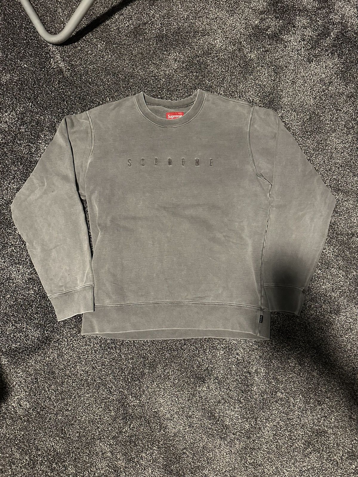 Supreme Overdyed Overdyed Crewneck Supreme Embroidered Overdyed