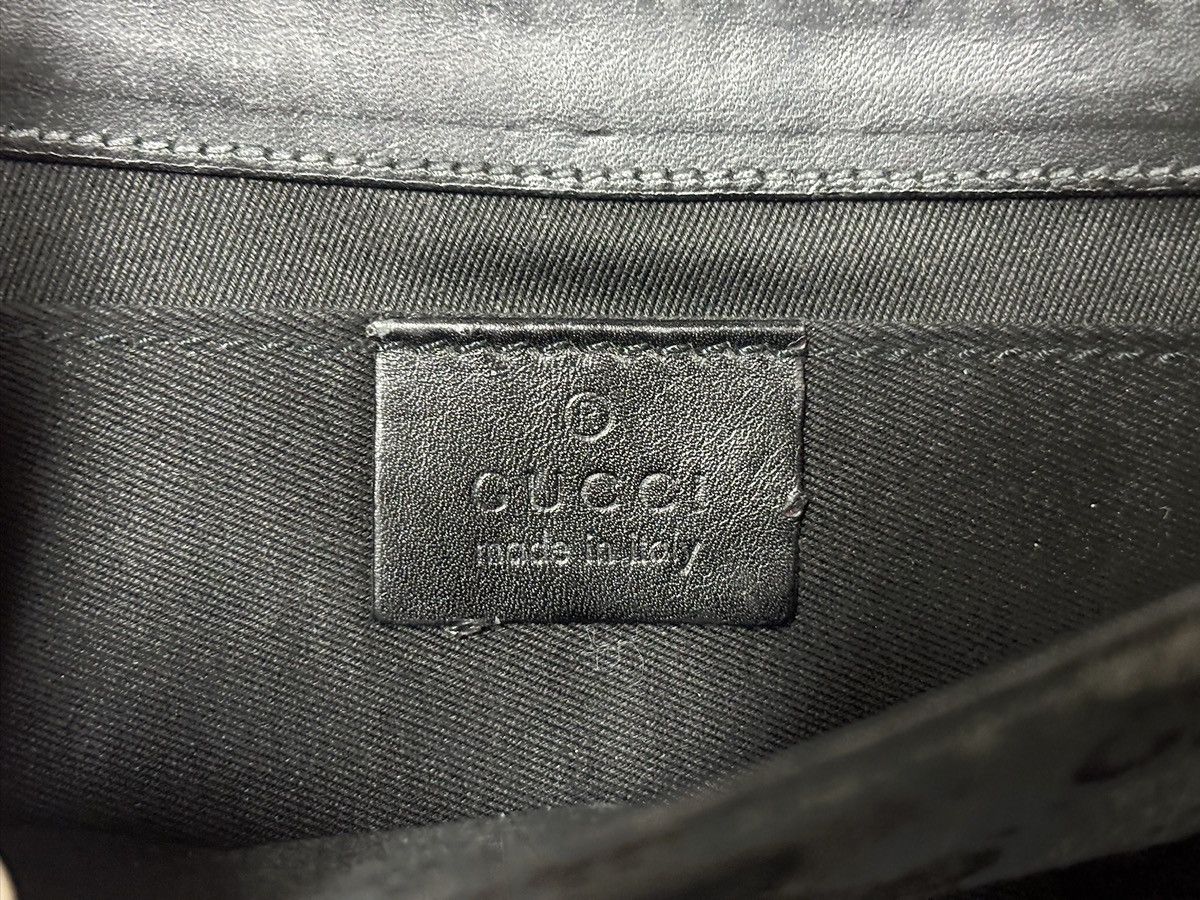 Gucci GUCCI Black GG Canvas Horsebit Chain Large Clutch Bag Size ONE SIZE - 13 Thumbnail