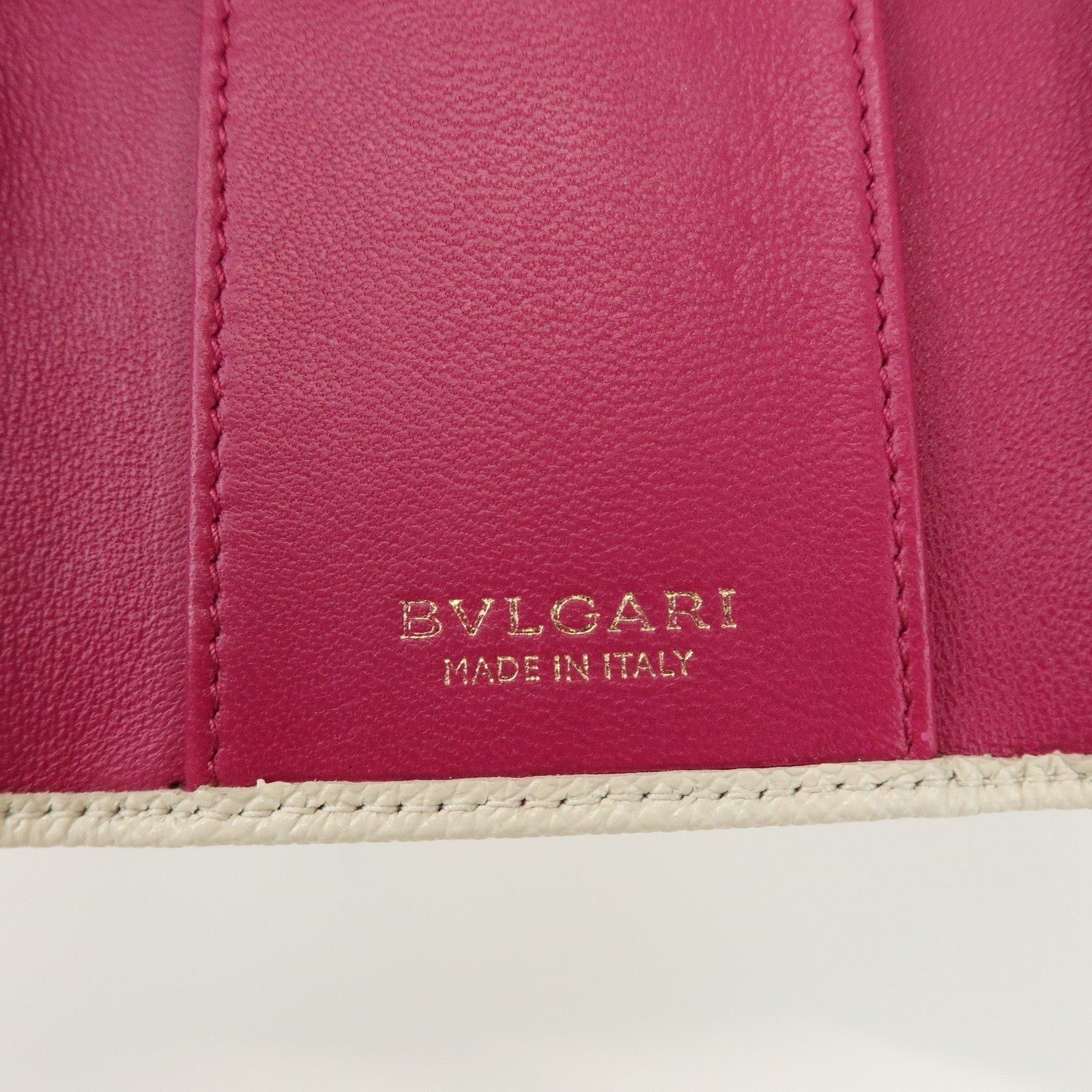Bvlgari Bvlgari Logo Leather 6 Rings Key Holder Cream Size ONE SIZE - 8 Thumbnail