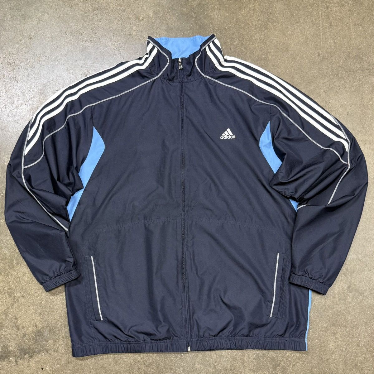 Adidas Y2K Adidas 3-Stripe Baggy Windbreaker Track Jacket Retro Size US XXL / EU 58 / 5 - 2 Thumbnail