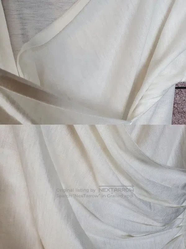 Dior Dior Summer White Linen Blend Short Sleeve Top . Size L / US 10 / IT 46 - 8 Thumbnail