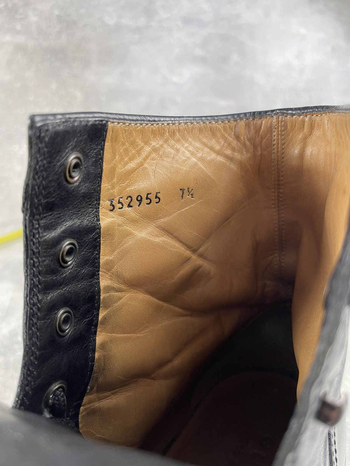Gucci Gucci Vintage 00s GG Leather Lace Up Combat Boots Black Size US 8.5 / EU 41-42 - 10 Thumbnail