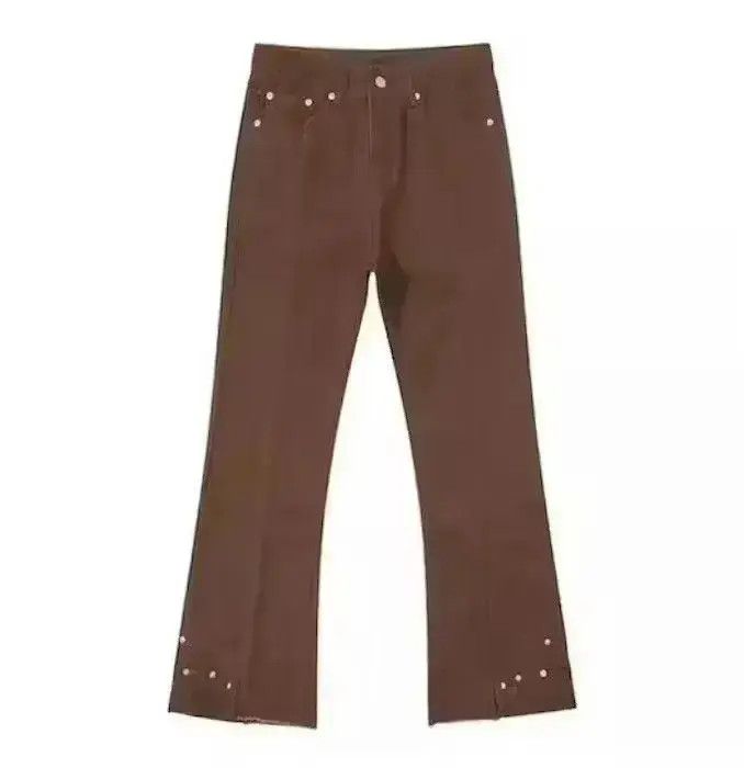 Japanese Brand × Jean Flared Brown Stack Denim Jeans Size US 30 / EU 46 - 4 Thumbnail