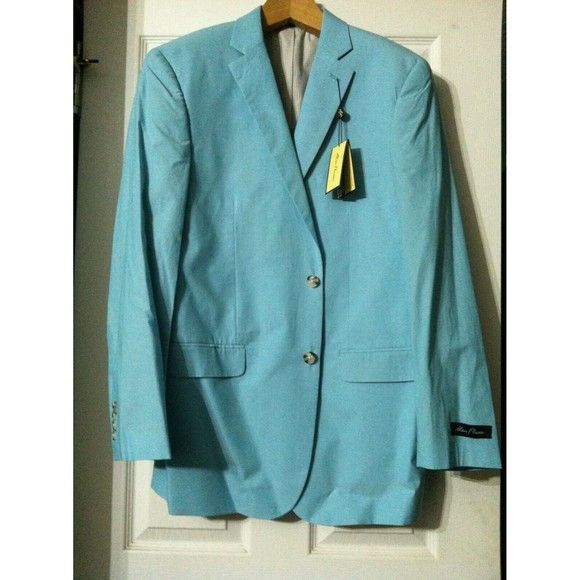 Alan Flusser ALAN FLUSSER MENS NEW COTTON SPORT COAT JACKET BLAZER 44L Size 44L - 1 Thumbnail