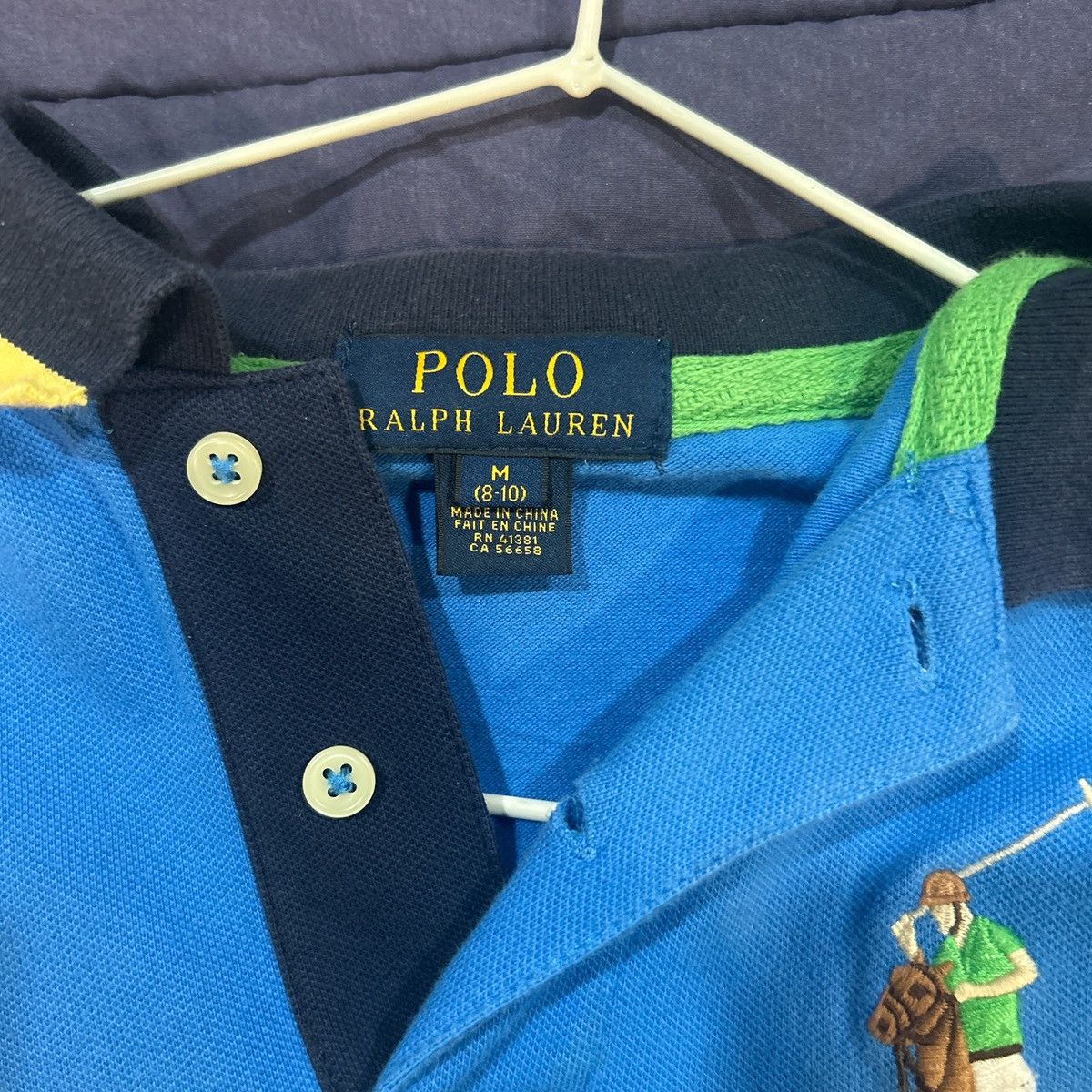 Polo Ralph Lauren Vintage blue green and yellow polo Ralph Lauren Size M / US 6-8 / IT 42-44 - 3 Thumbnail