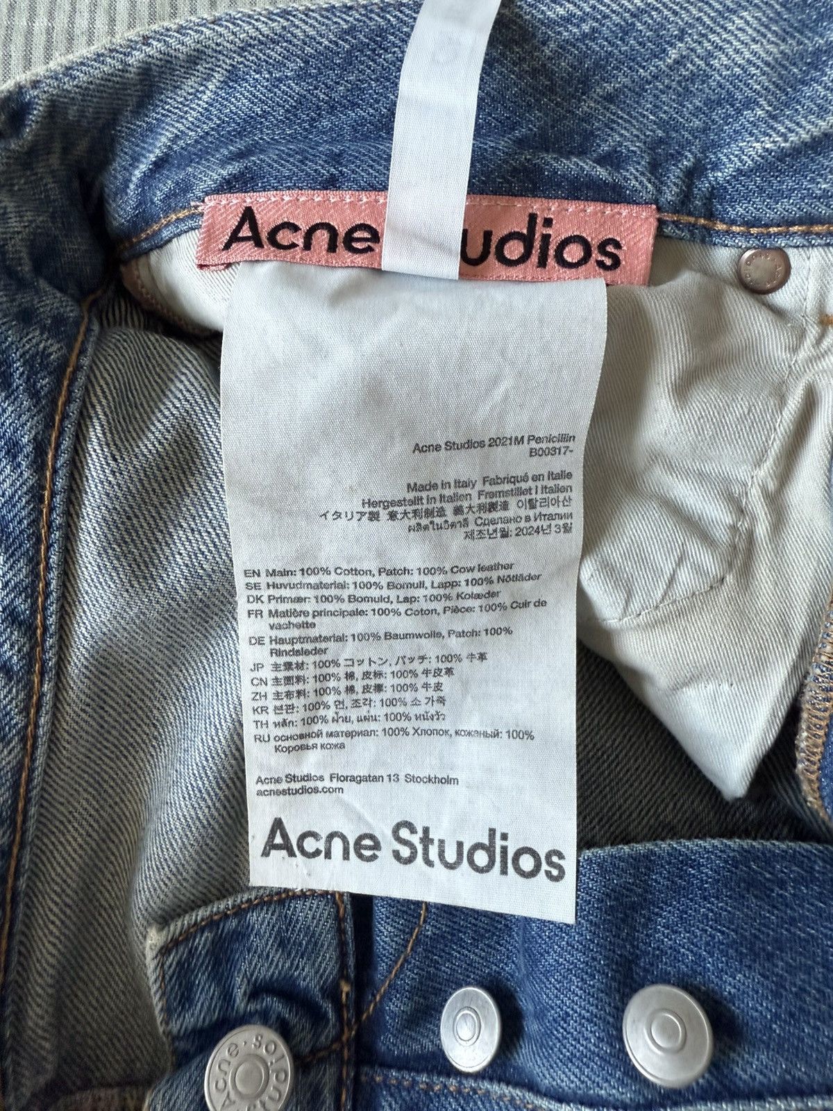 Acne Studios Acne Studios 2021M Penicillin Denim Size US 30 / EU 46 - 7 Thumbnail