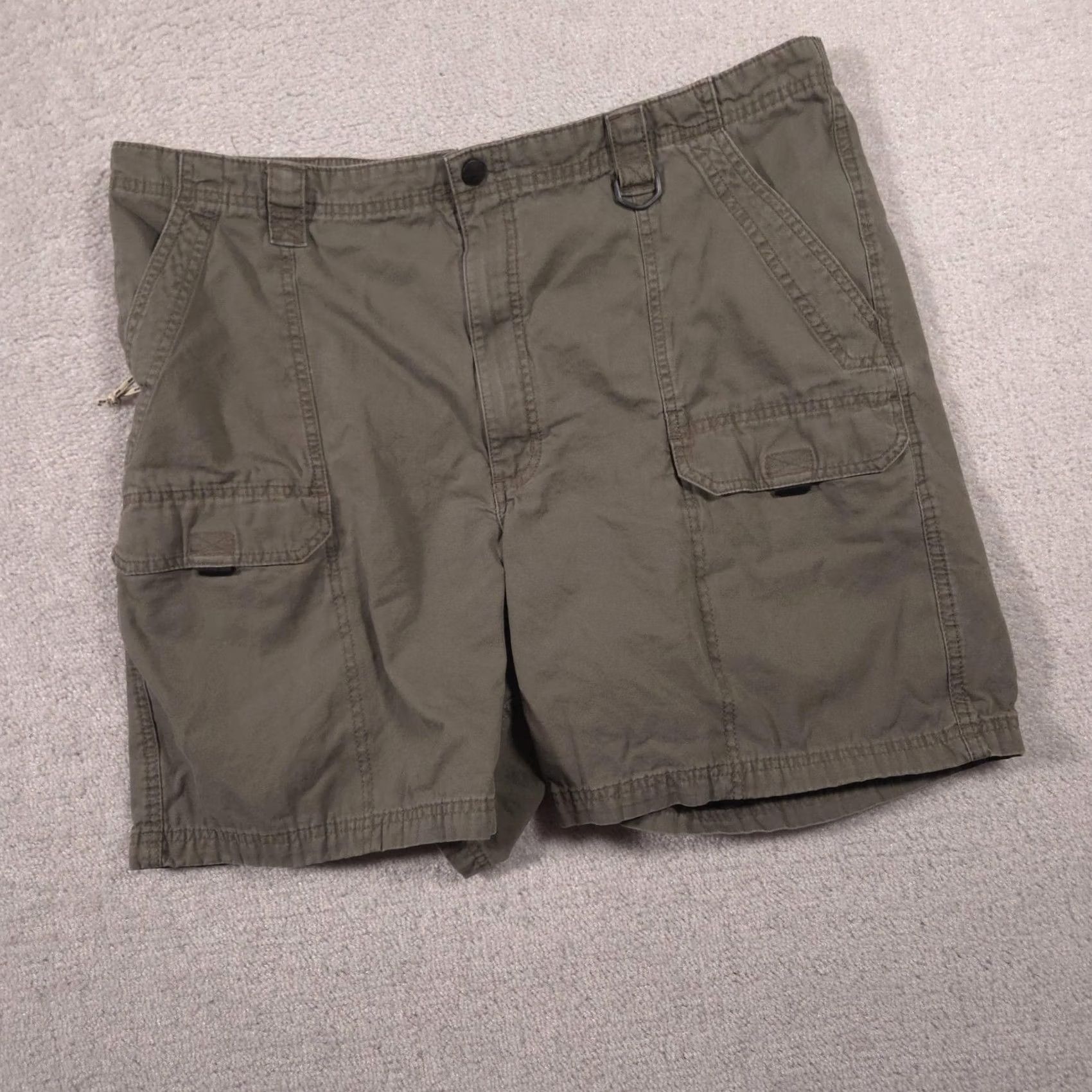 Wrangler Wrangler Cargo Shorts Mens 42 Green Elastic Waist Utility Pockets 7 Inseam Size US 42 / EU 58 - 3 Thumbnail