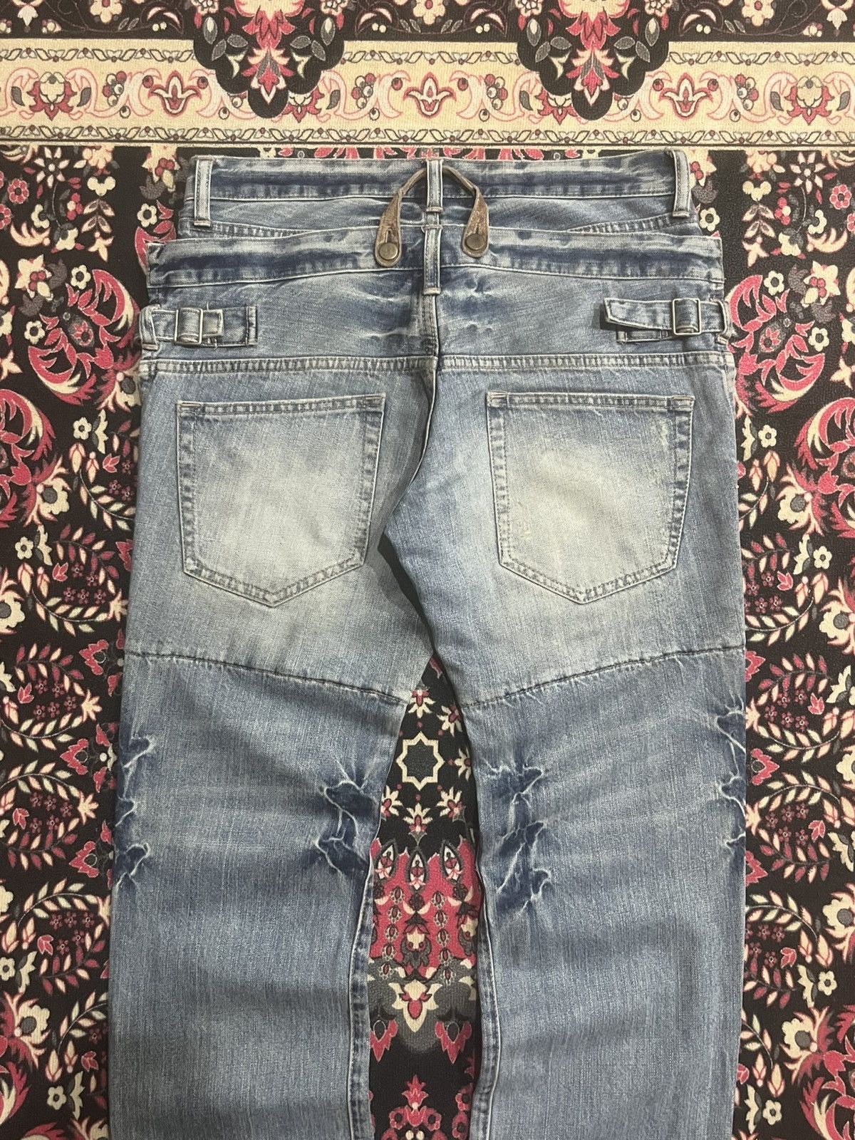 PPFM Vintage Payton Place For Men Double Waist Distressed Jeans Size US 31 - 6 Thumbnail