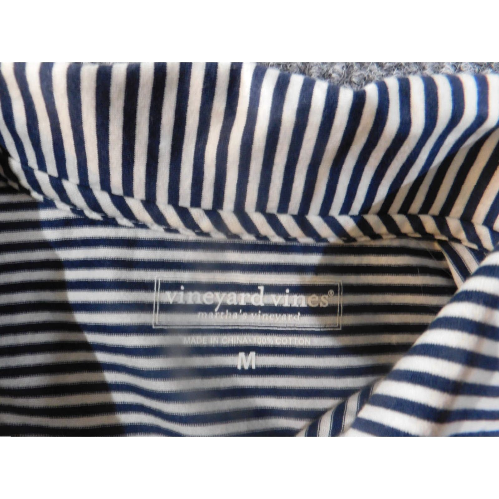 Vineyard Vines Vineyard Vines Polo Shirt Mens Blue Striped Cotton Logo Preppy Casual M Short Sleeve Size US M / EU 48-50 / 2 - 6 Thumbnail