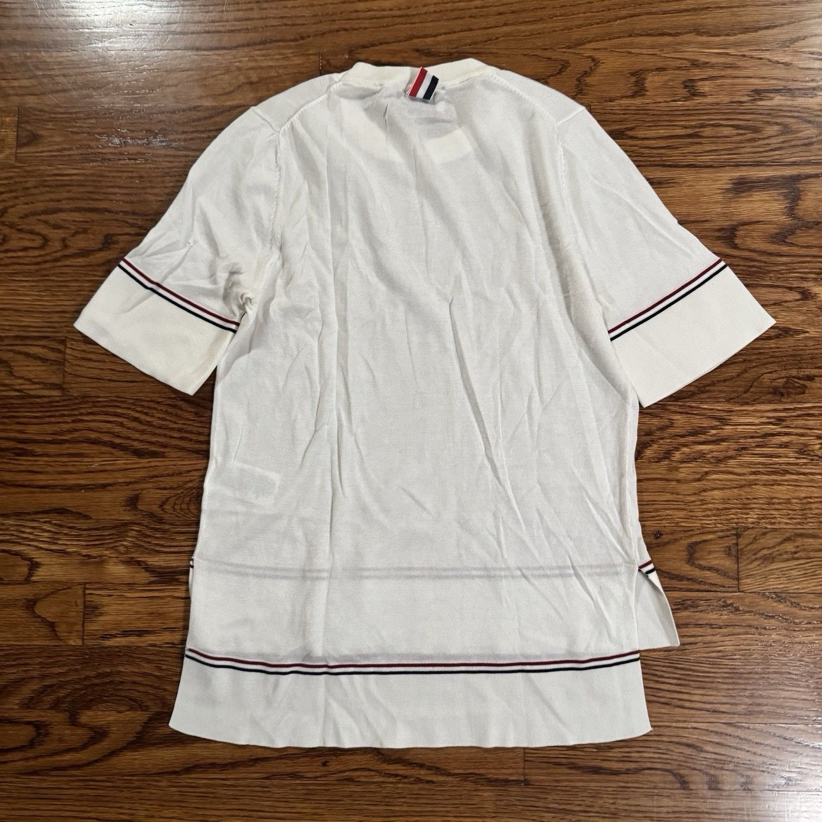 Thom Browne Women’s Thom Browne White Striped Tencel Shirt Size 36 Size XS / US 0-2 / IT 36-38 - 5 Thumbnail