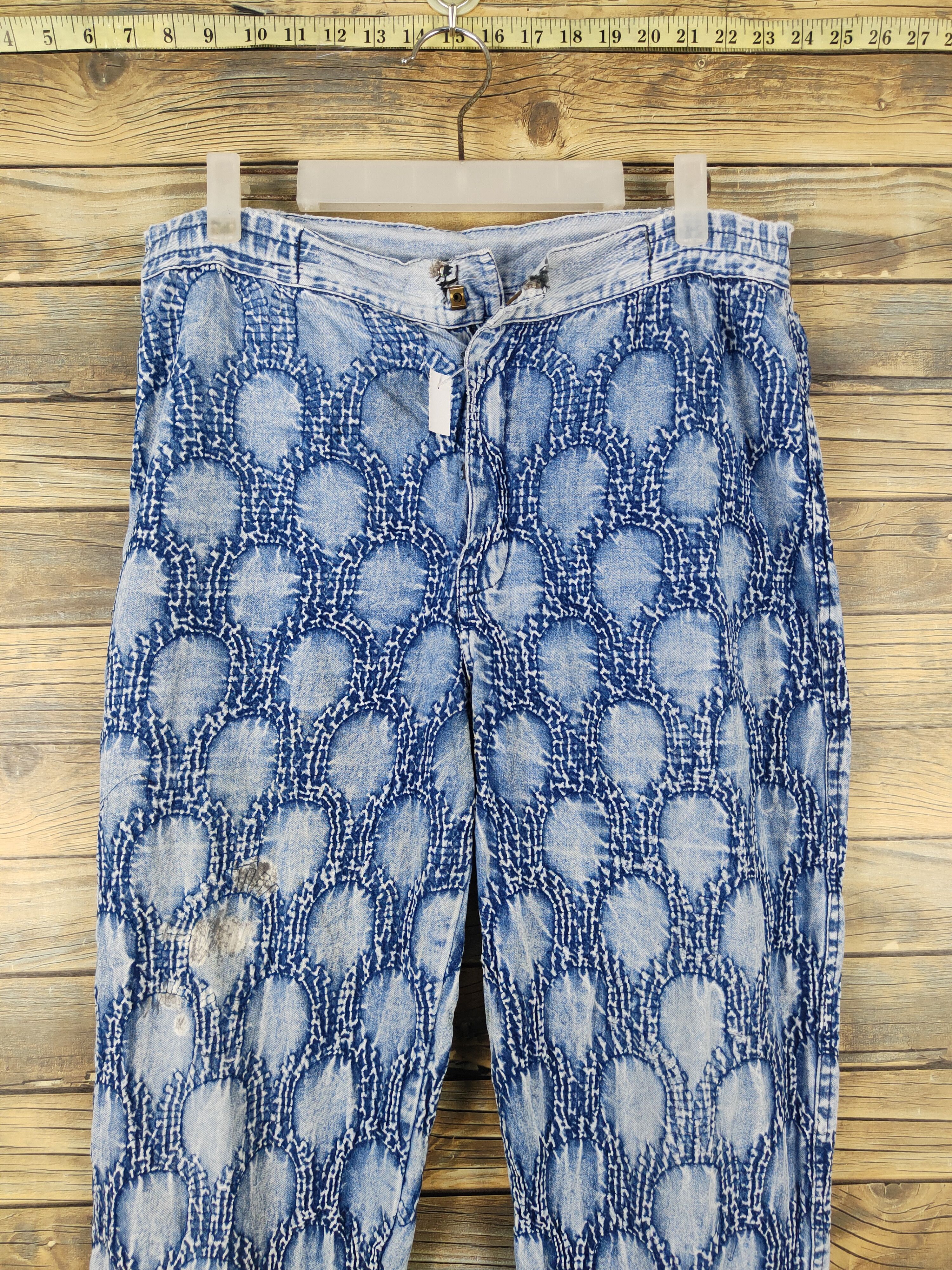 Japanese Brand Japan Vintage Blue No Pocket Casual Pants #W1959 Size US 31 - 3 Thumbnail