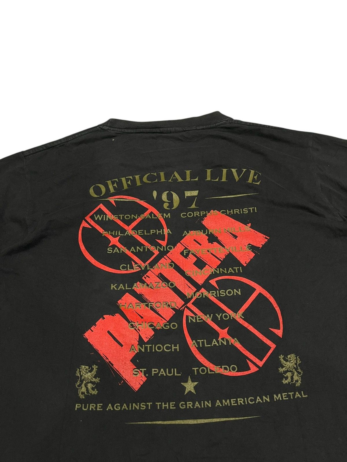 Band Tees Vintage Sun Faded Pantera Official Live 1997 Size US L / EU 52-54 / 3 - 4 Thumbnail