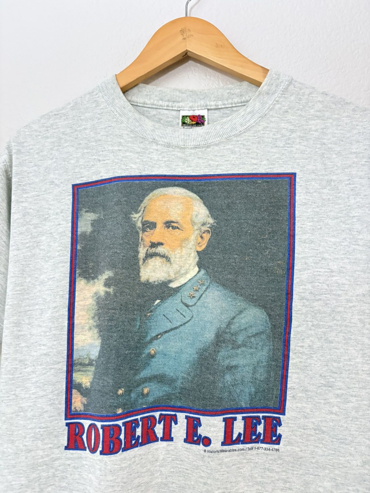 Vintage 90’s Robert E Lee War General Rare Vintage Tee Shirt Size US M / EU 48-50 / 2 - 2 Thumbnail