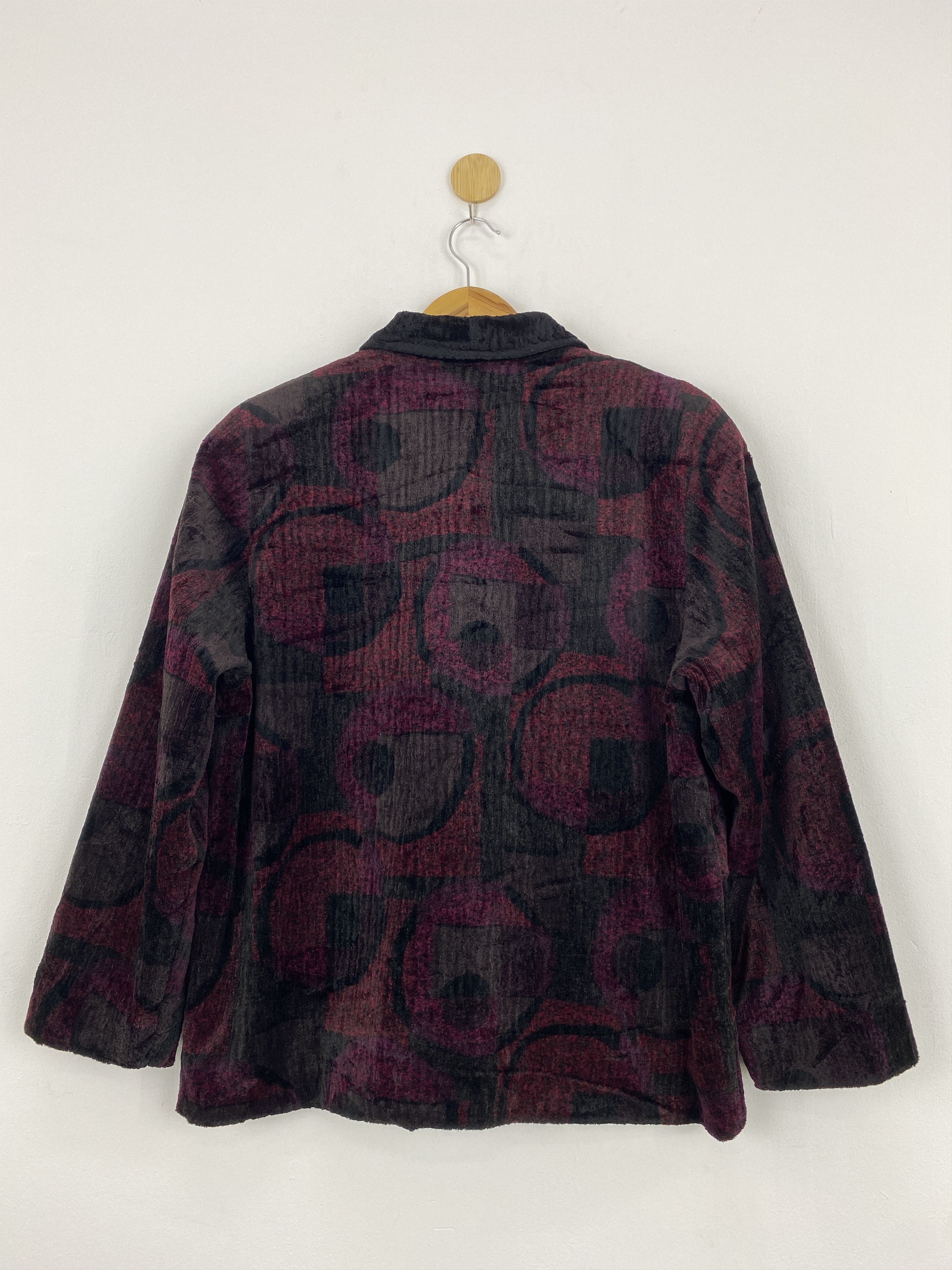 Japanese Brand Vintage Novelty Boroque Velvet Button Up Jacket J1743 Size M / US 6-8 / IT 42-44 - 3 Thumbnail