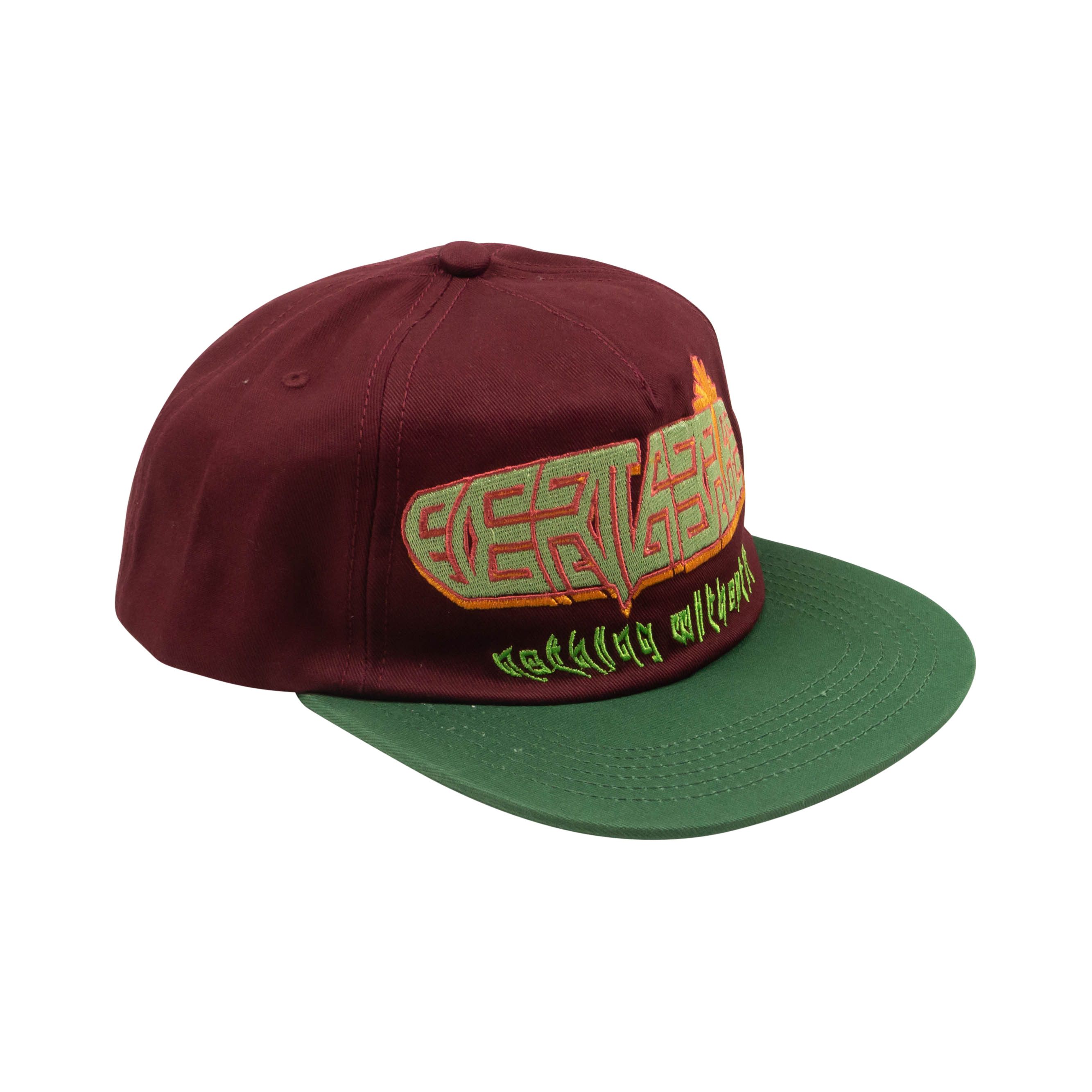 image of Vertabrae Maroon Embroidered Logo Baseball Cap Size Os, Men's