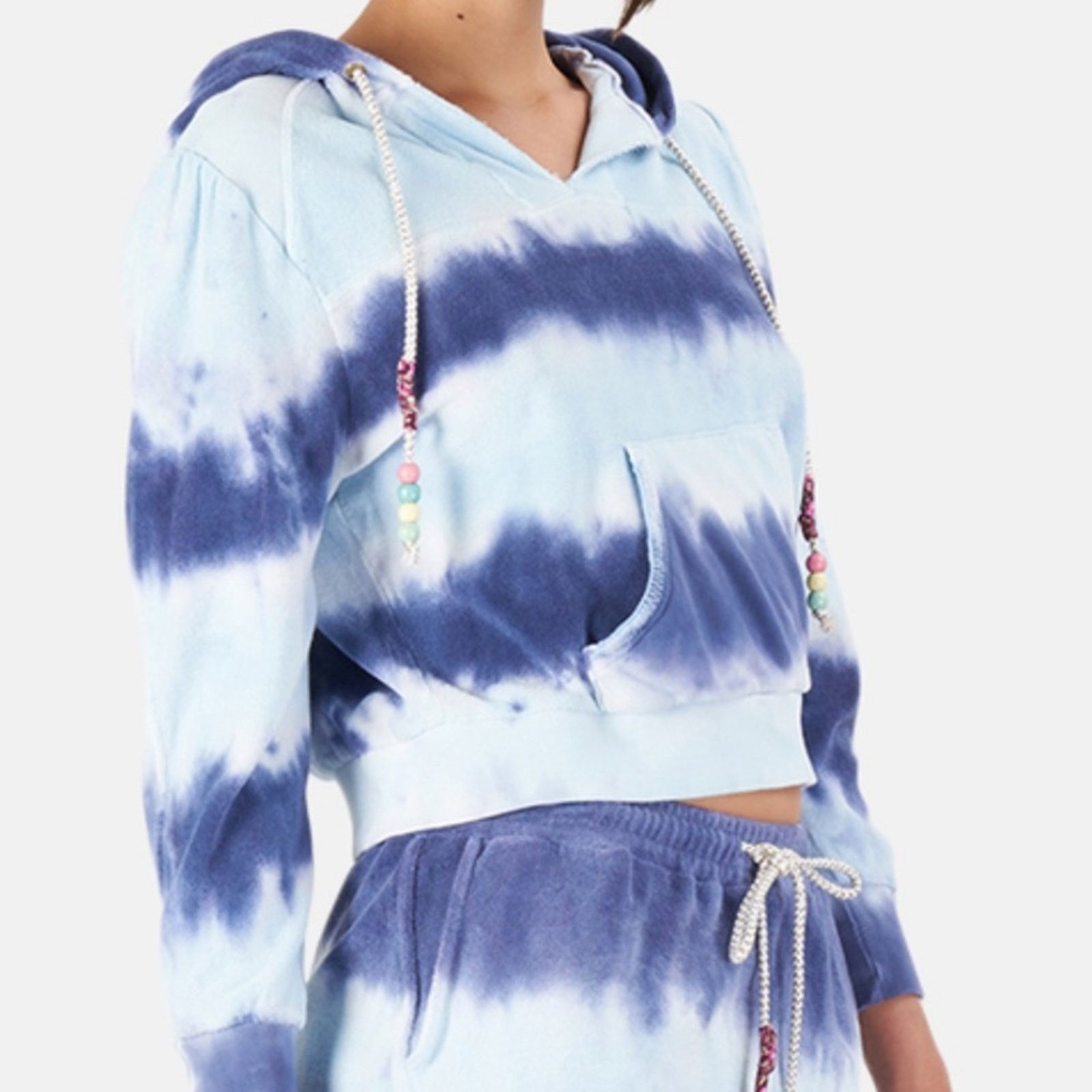 LoveShackFancy LoveShackFancy Kirby Hoodie Sweater- Blue Wave Size S Size S / US 4 / IT 40 - 2 Thumbnail
